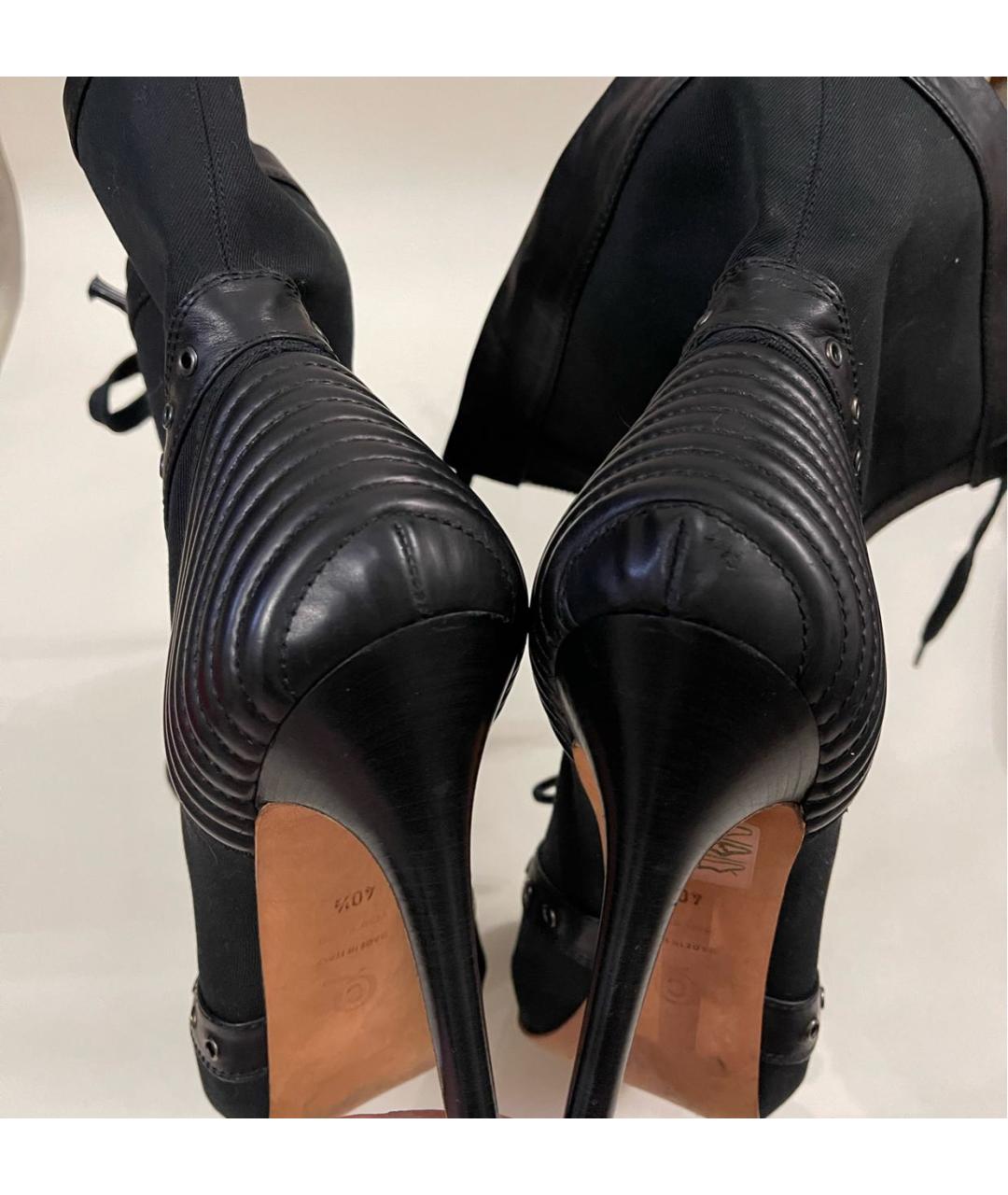 ALEXANDER MCQUEEN Черные текстильные ботильоны, фото 6