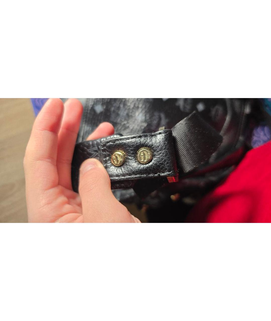 MCM Черный кожаный рюкзак, фото 3