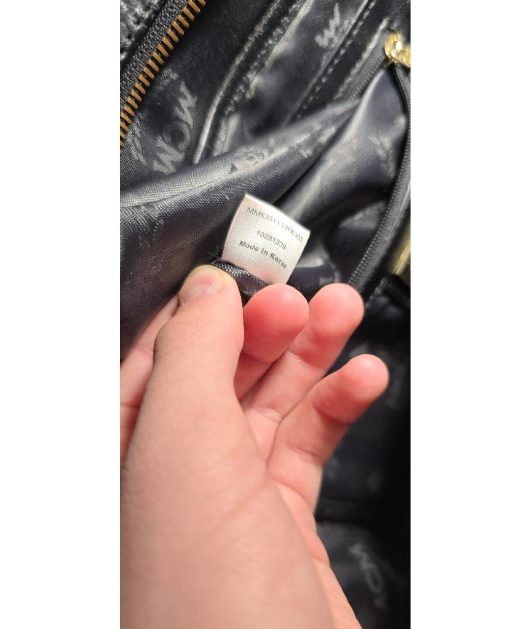 MCM Черный кожаный рюкзак, фото 5