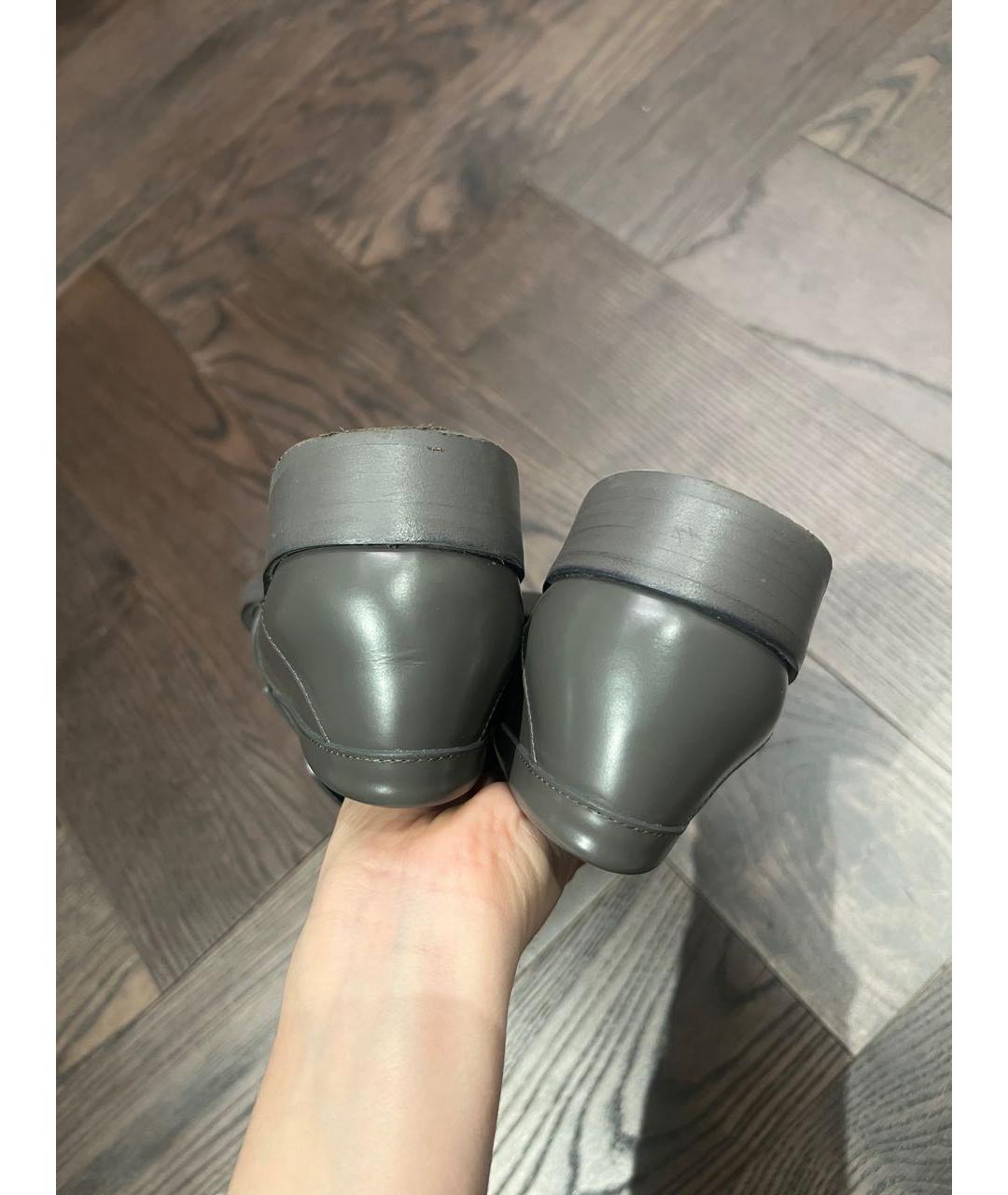 CHANEL Серые кожаные лоферы, фото 4