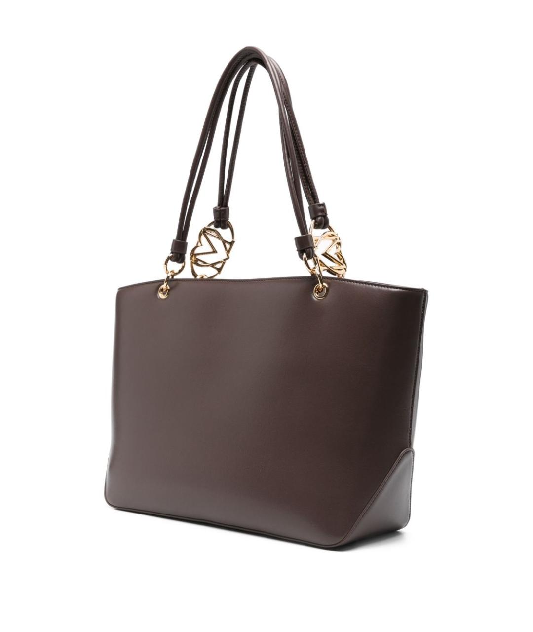 LOVE MOSCHINO Коричневая сумка тоут из искусственной кожи, фото 5