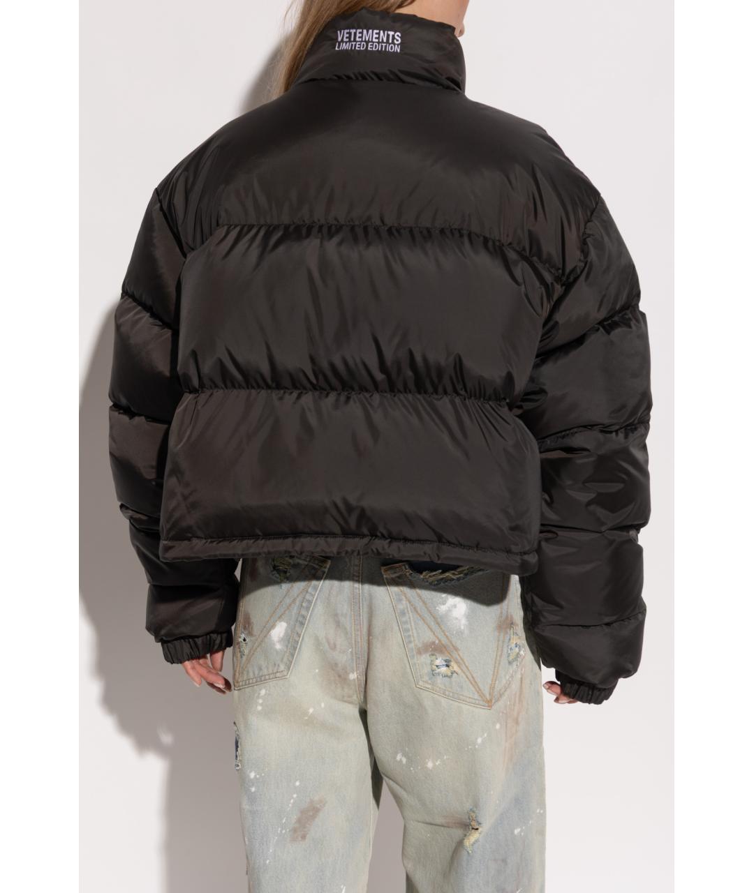 VETEMENTS Черный полиэстеровый пуховик, фото 3