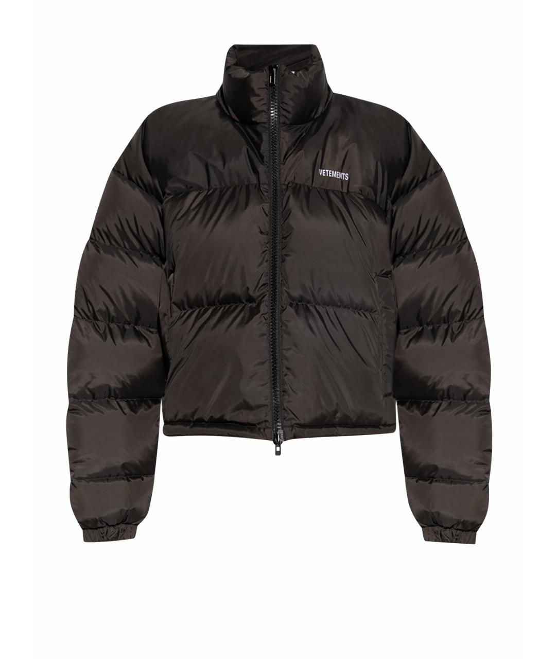 VETEMENTS Черный полиэстеровый пуховик, фото 1