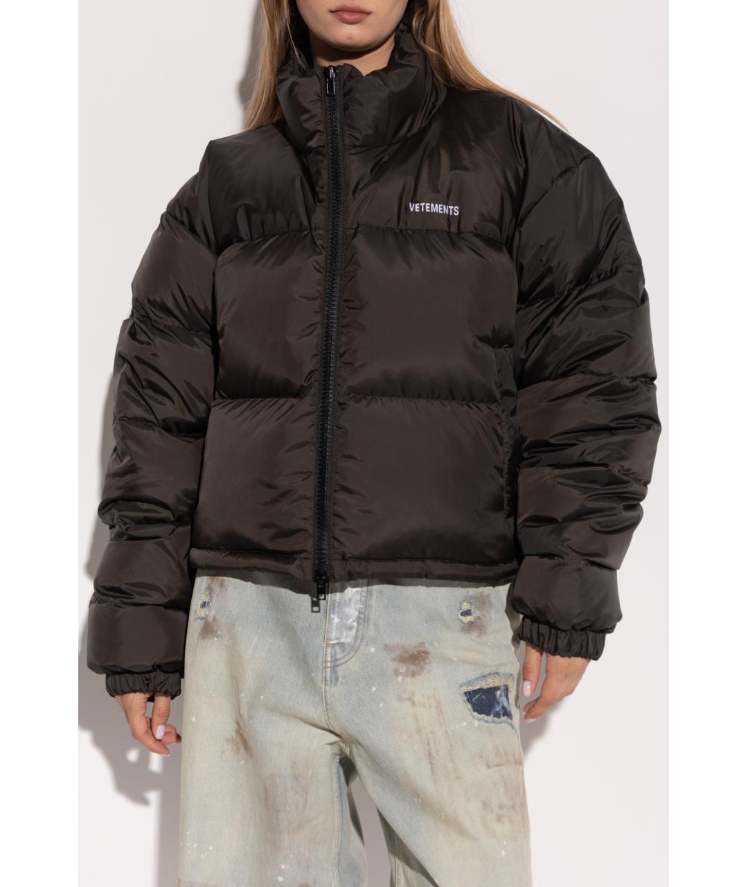 VETEMENTS Черный полиэстеровый пуховик, фото 2