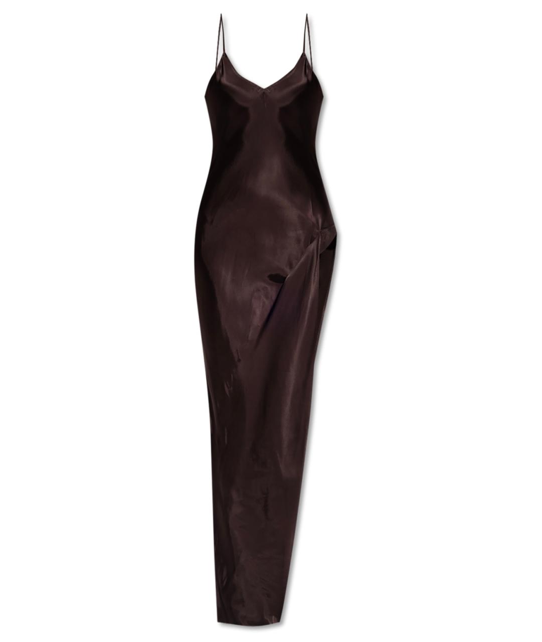 VETEMENTS Коричневое вискозное коктейльное платье, фото 5