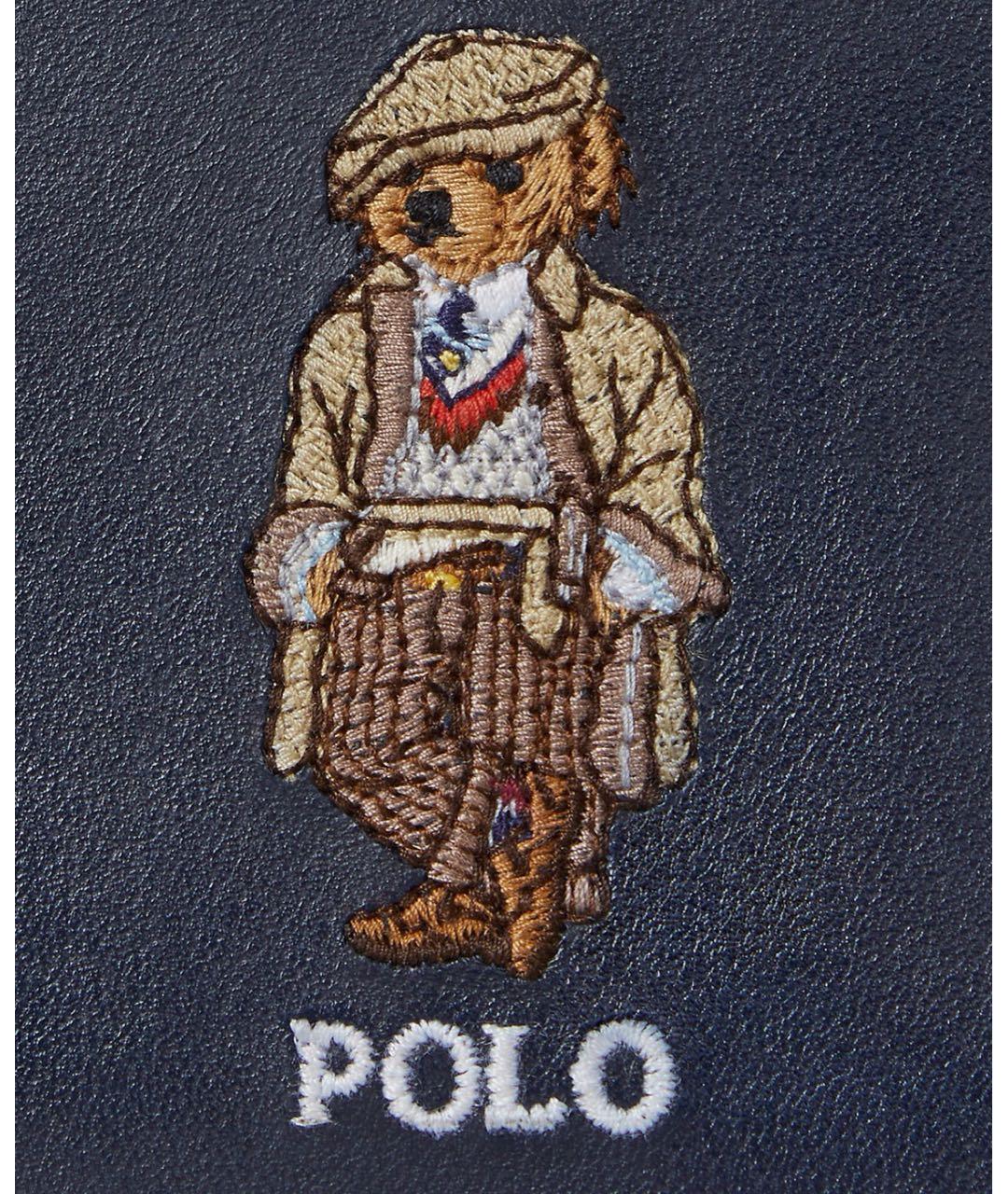 POLO RALPH LAUREN Темно-синий кожаный кардхолдер, фото 3