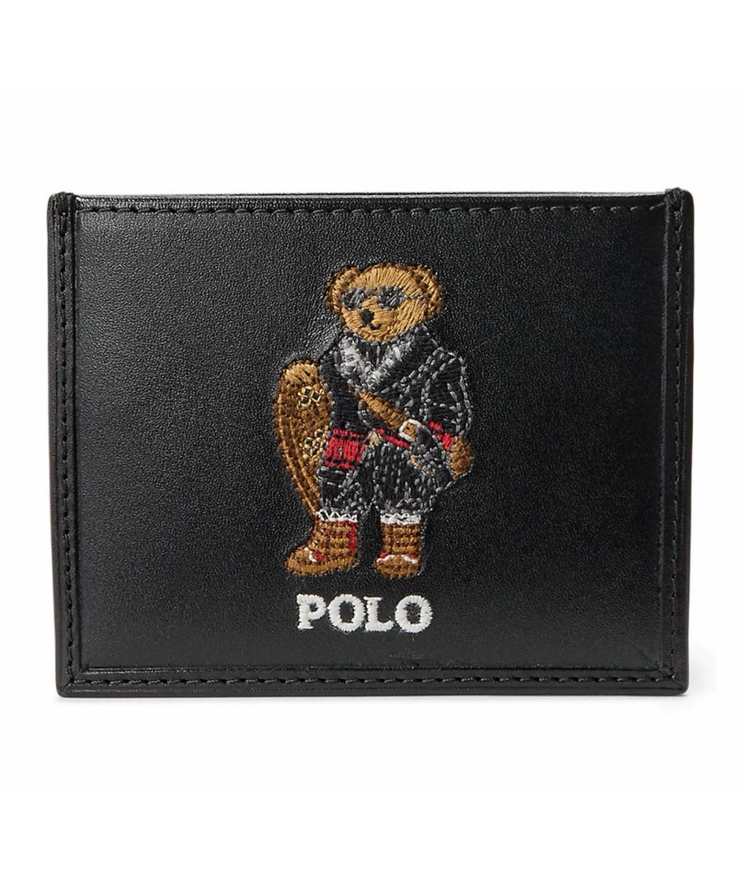 POLO RALPH LAUREN Черный кожаный кардхолдер, фото 1