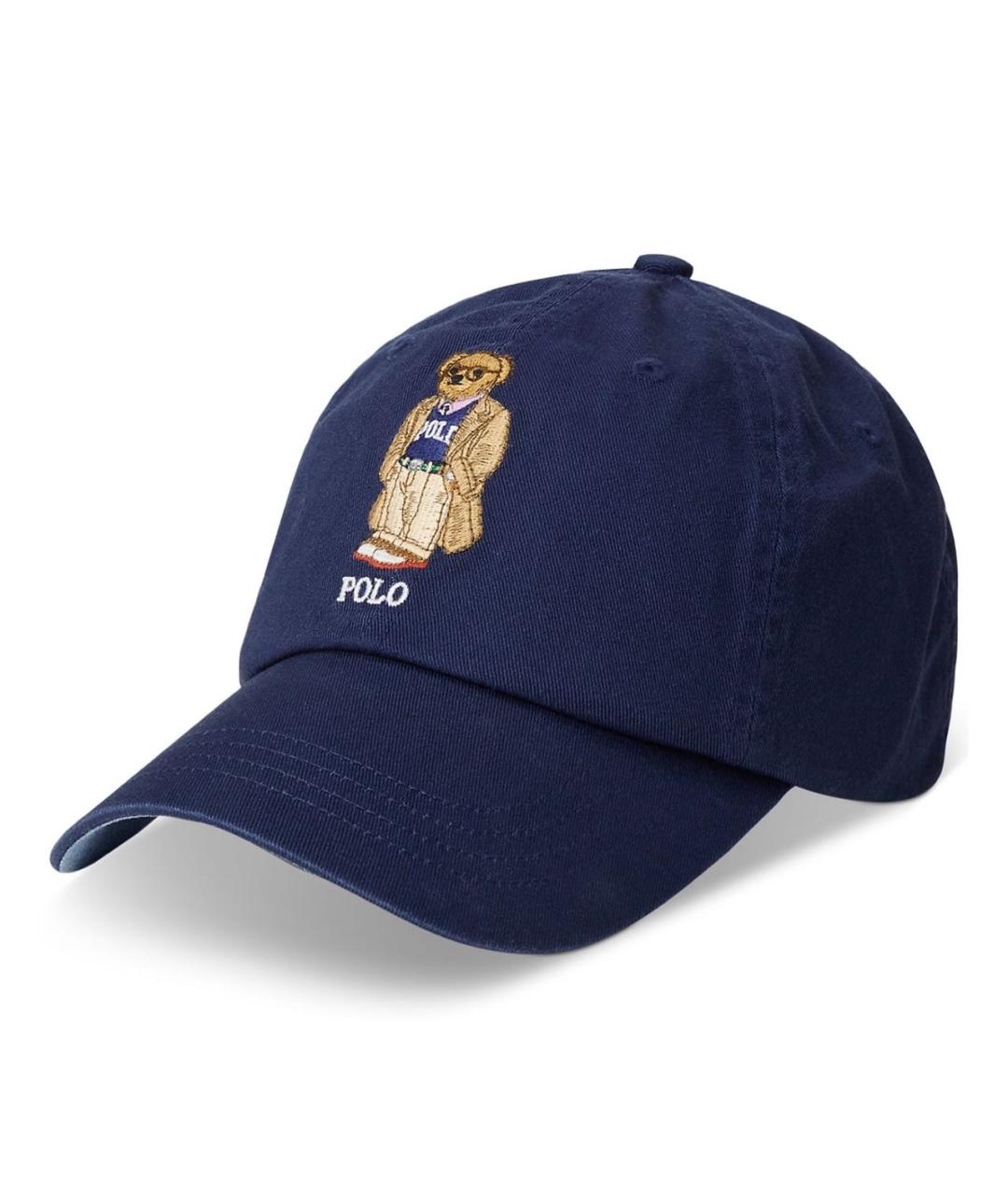 POLO RALPH LAUREN Темно-синяя хлопковая кепка/бейсболка, фото 4