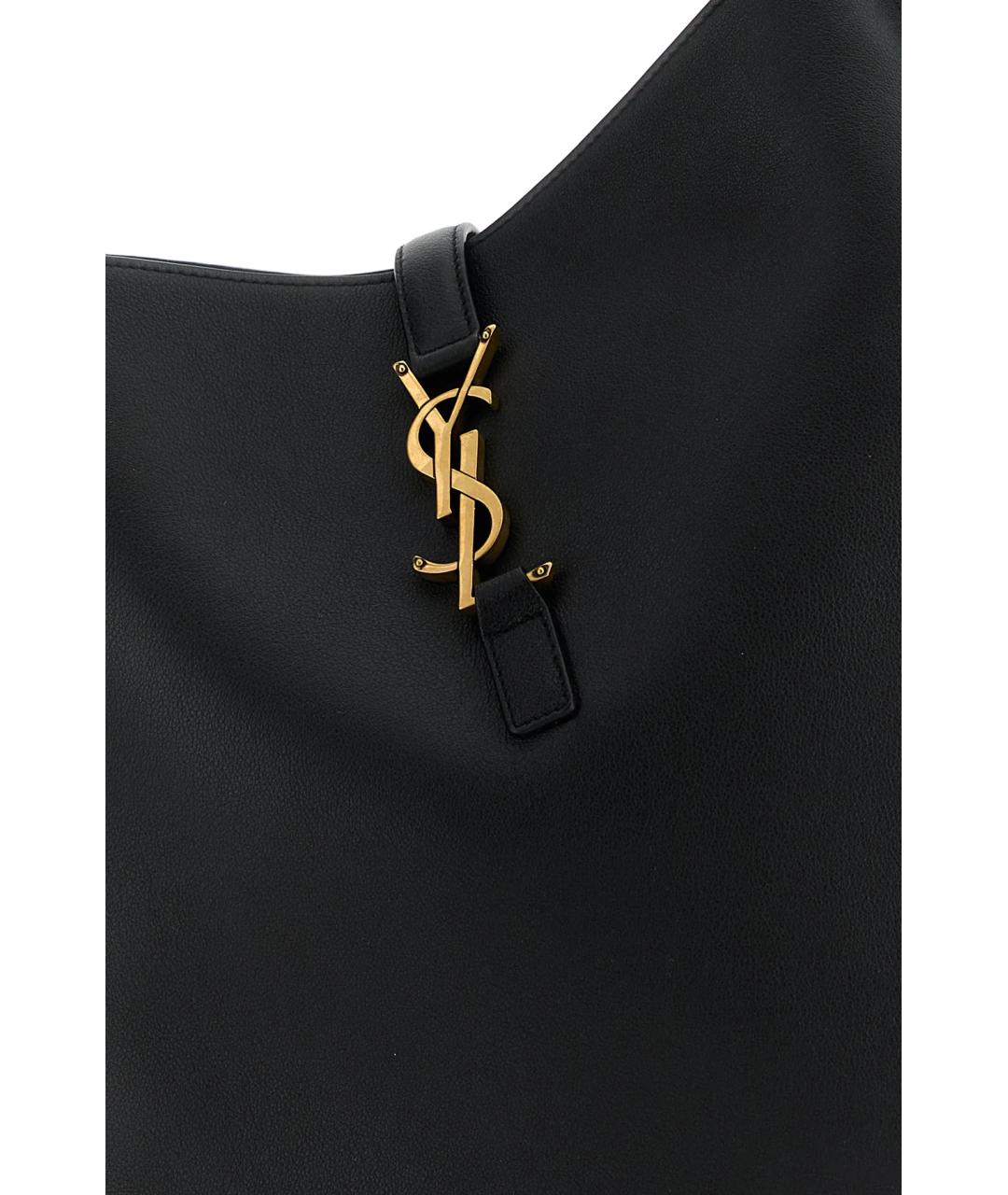 SAINT LAURENT Черная кожаная сумка через плечо, фото 4