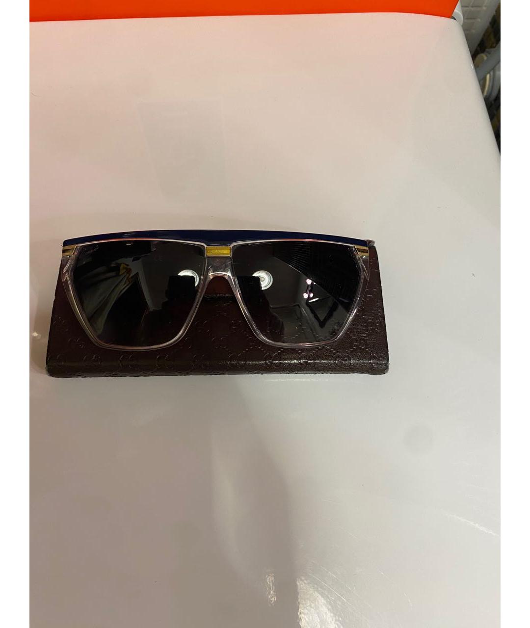 GUCCI Темно-синие пластиковые солнцезащитные очки, фото 7