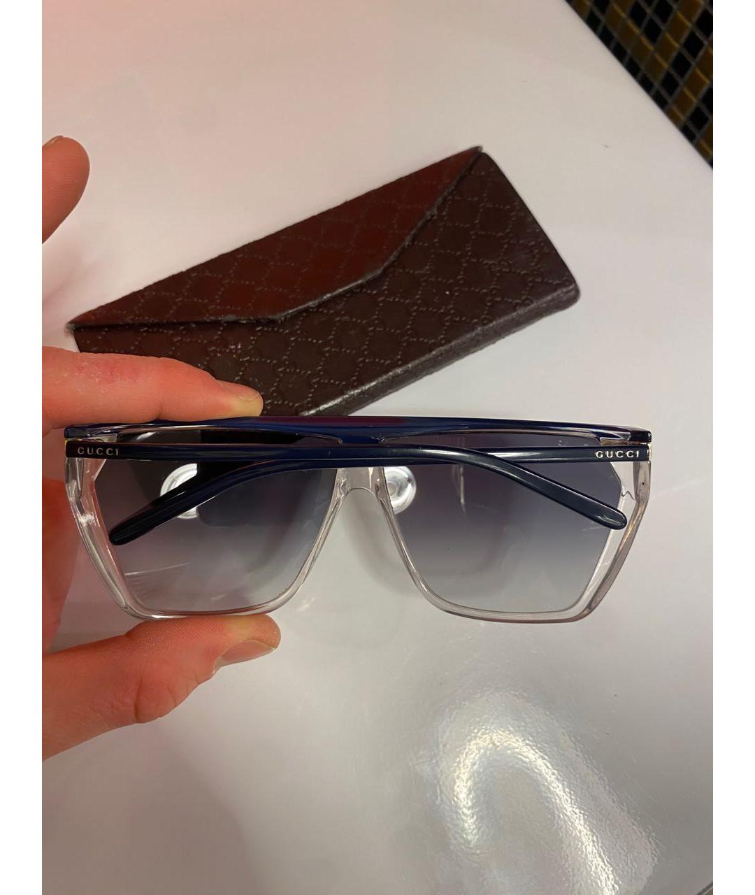 GUCCI Темно-синие пластиковые солнцезащитные очки, фото 8