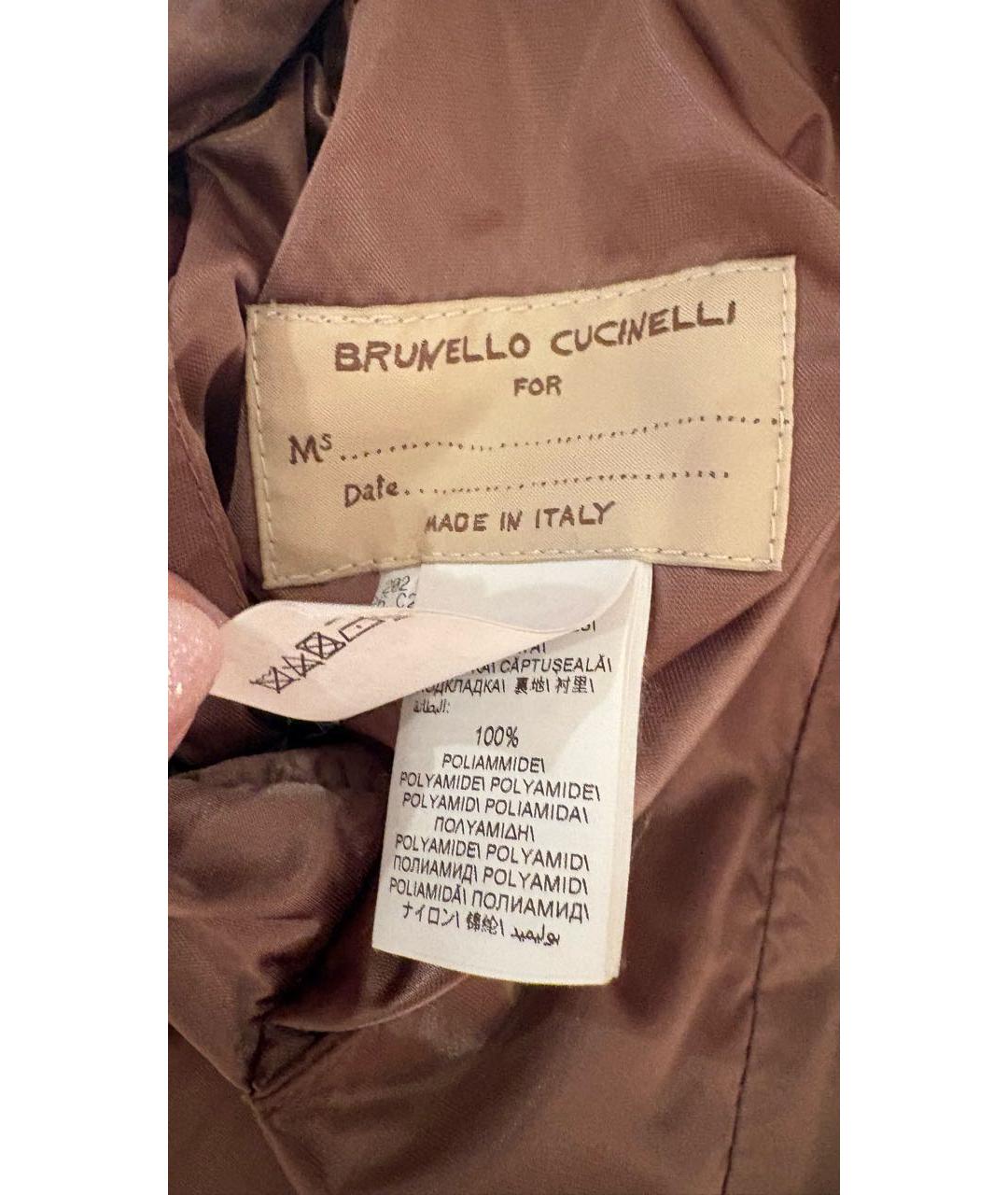 BRUNELLO CUCINELLI Серый шерстяной пуховик, фото 6