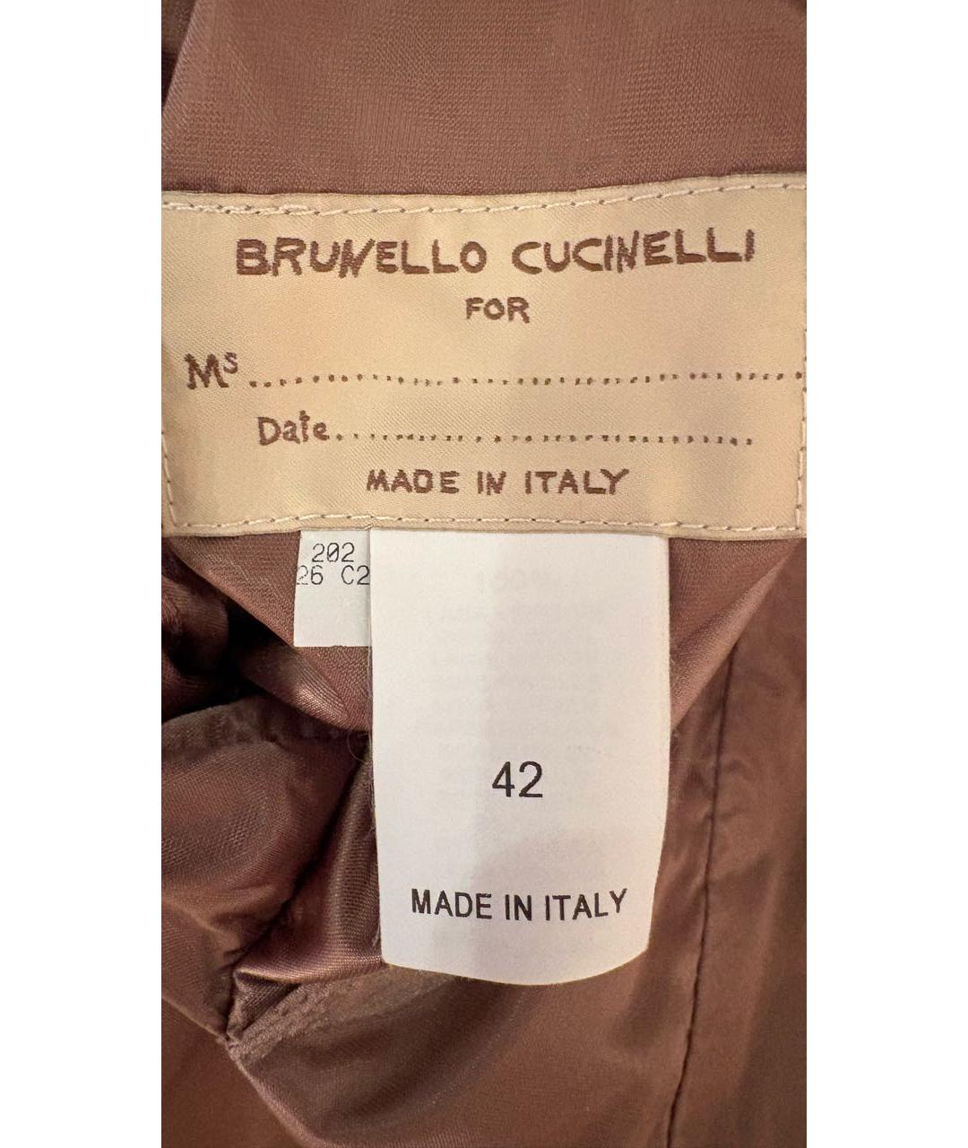 BRUNELLO CUCINELLI Серый шерстяной пуховик, фото 5