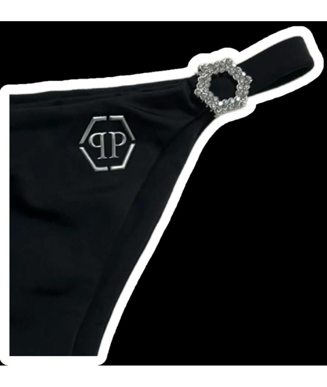 PHILIPP PLEIN Черный полиамидовый купальник, фото 3