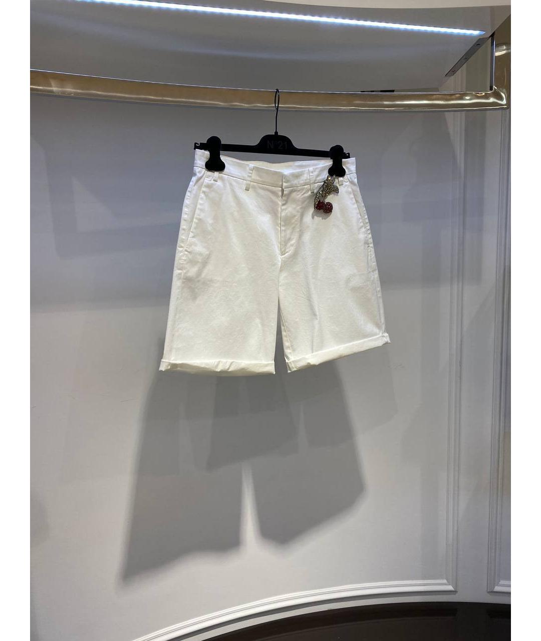 NO. 21 Белые хлопковые шорты, фото 2