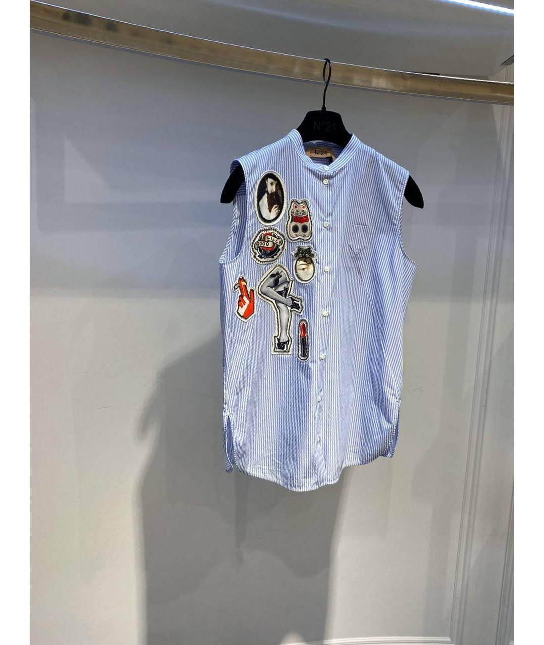 NO. 21 Голубая хлопковая рубашка, фото 2