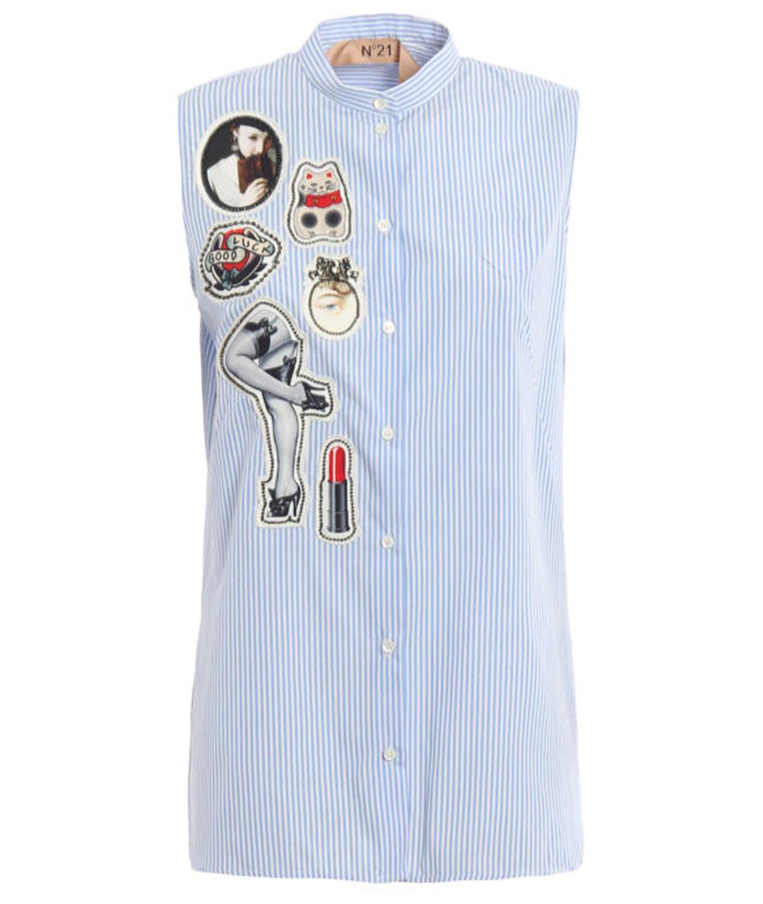 NO. 21 Голубая хлопковая рубашка, фото 1