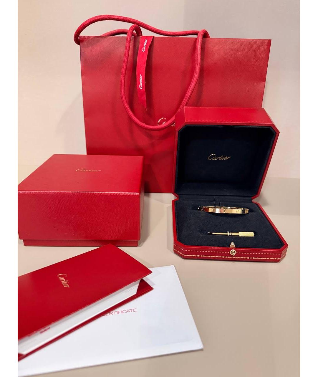 CARTIER Золотой браслет из желтого золота, фото 2