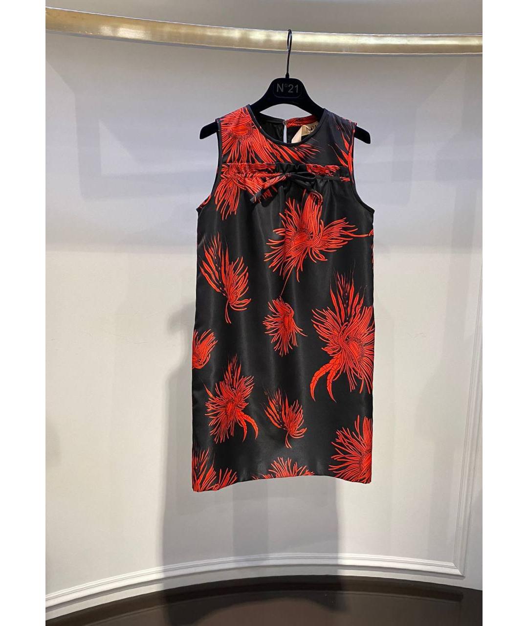 NO. 21 Черное полиэстеровое коктейльное платье, фото 2