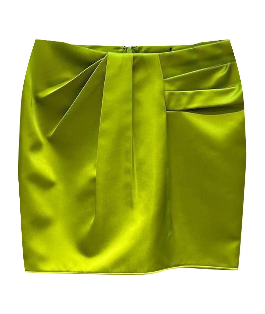 NO. 21 Зеленая полиэстеровая юбка мини, фото 1