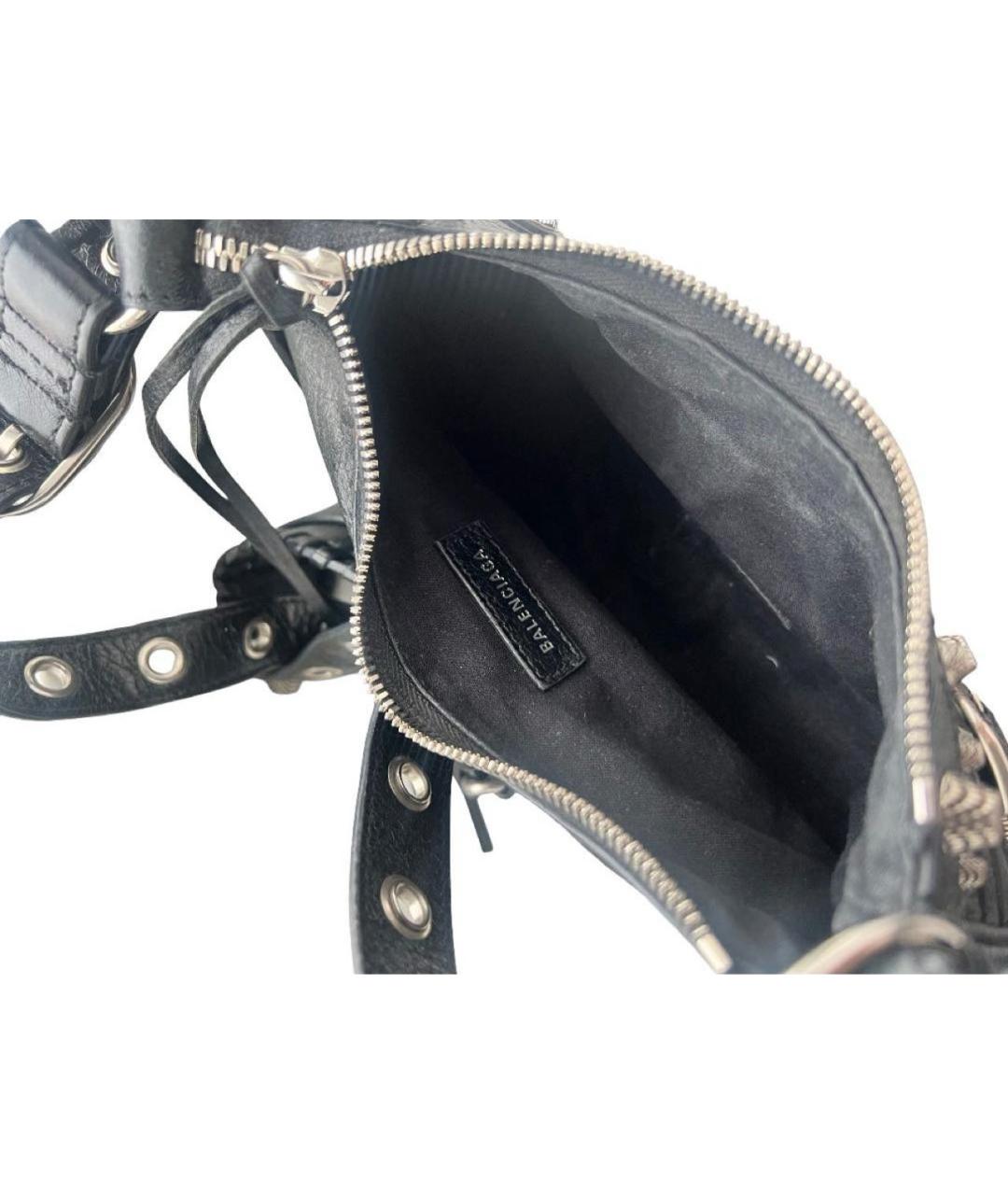 BALENCIAGA Черная кожаная сумка с короткими ручками, фото 4