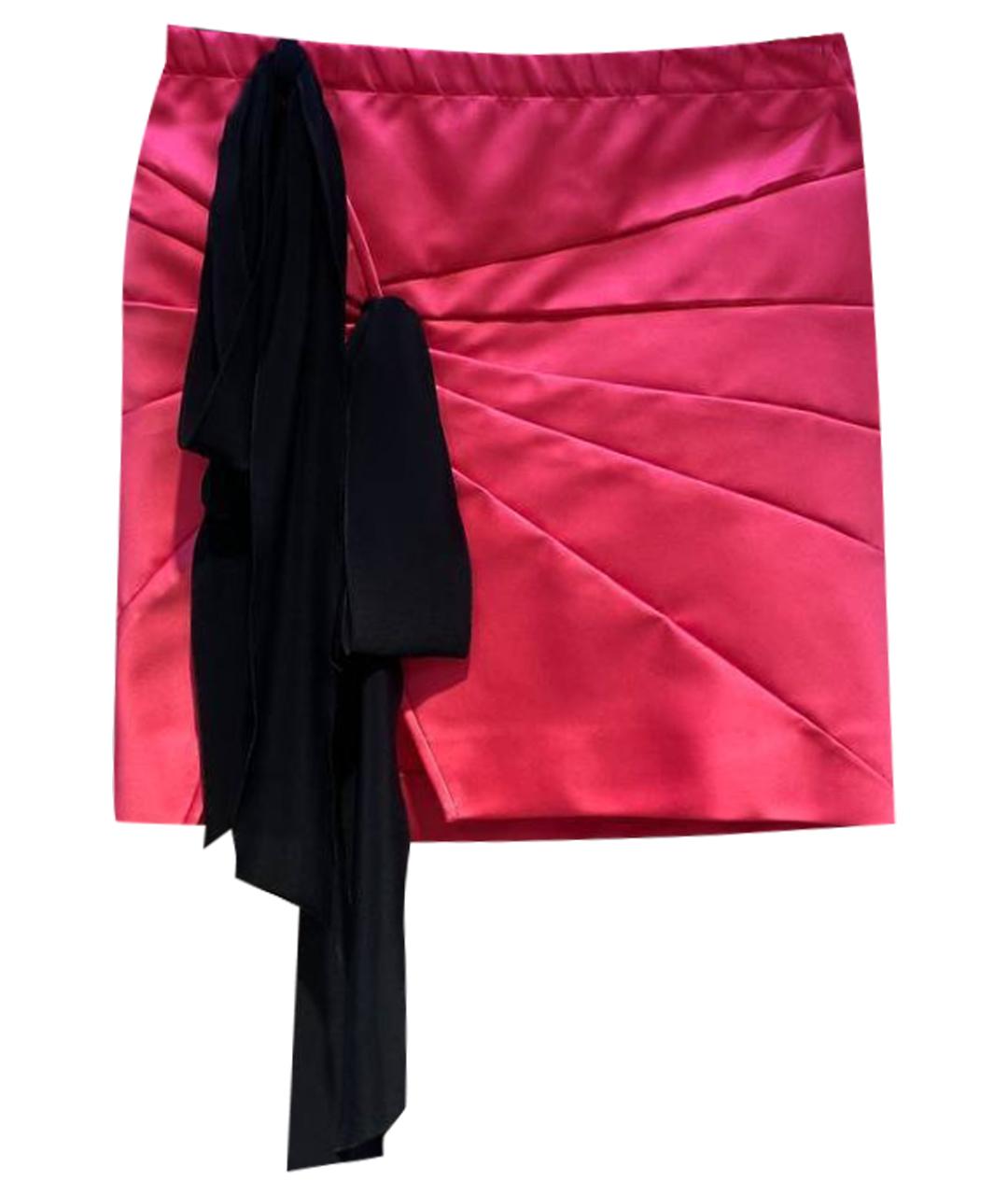 NO. 21 Фуксия полиэстеровая юбка мини, фото 1