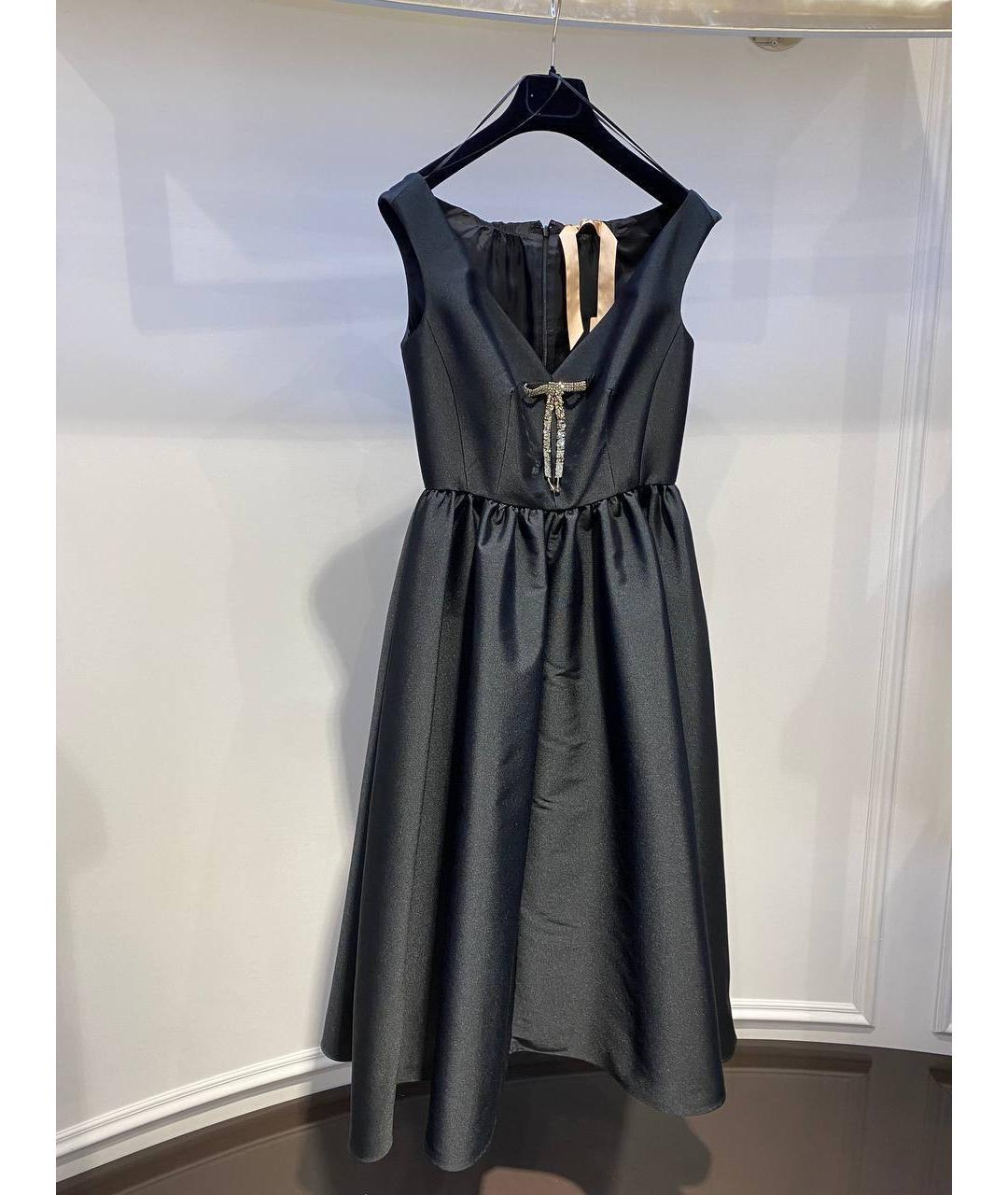 NO. 21 Черное синтетическое коктейльное платье, фото 2