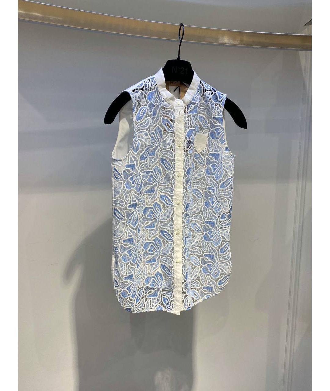 NO. 21 Голубая хлопковая блузы, фото 4