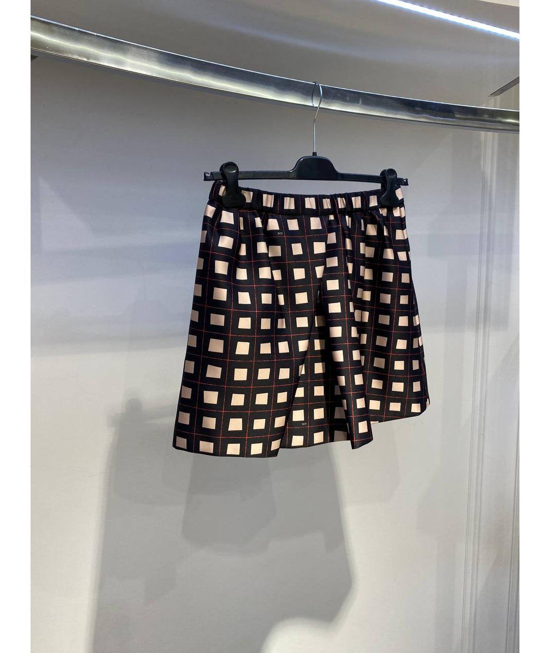 NO. 21 Коричневая синтетическая юбка мини, фото 2