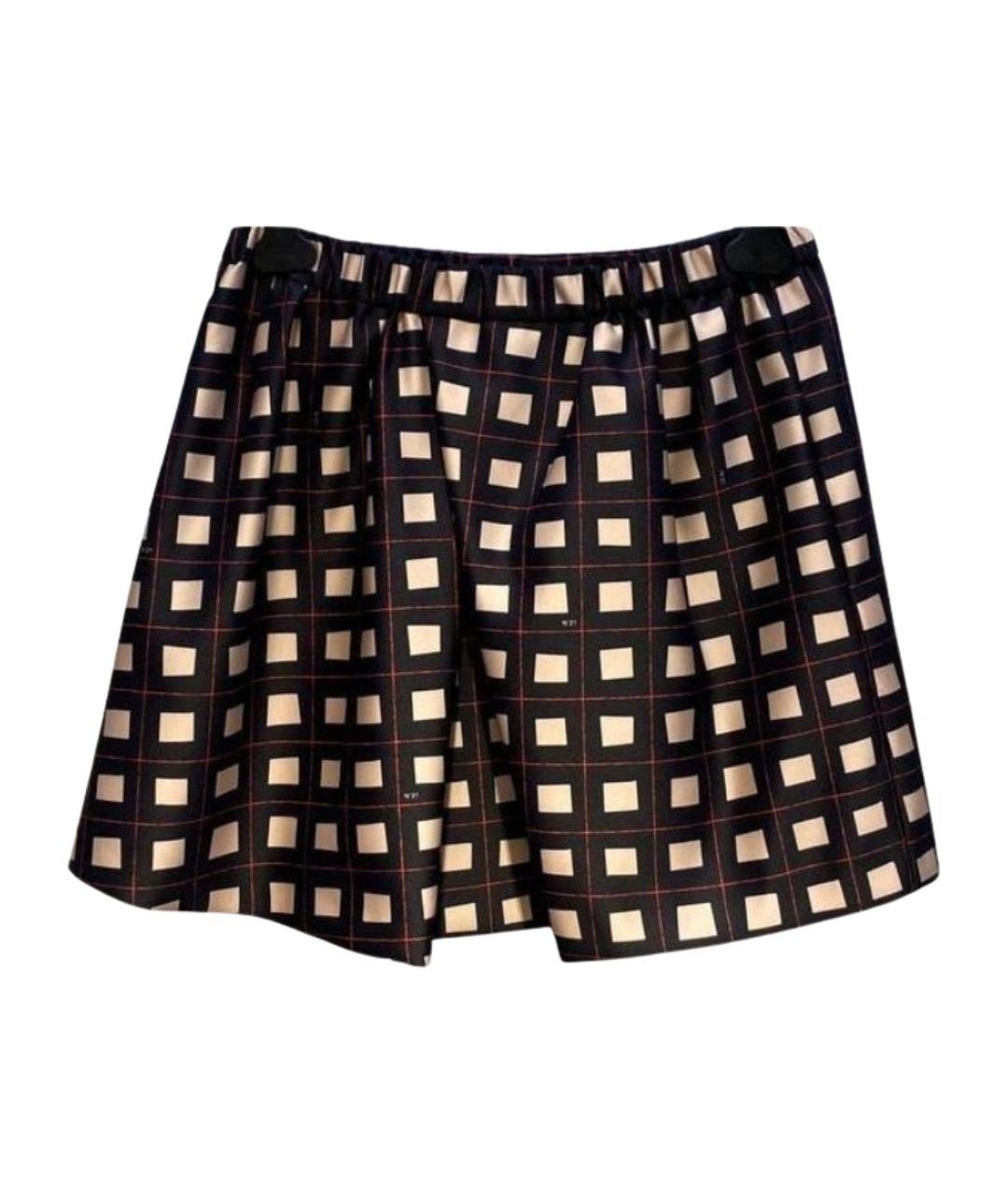 NO. 21 Коричневая синтетическая юбка мини, фото 1