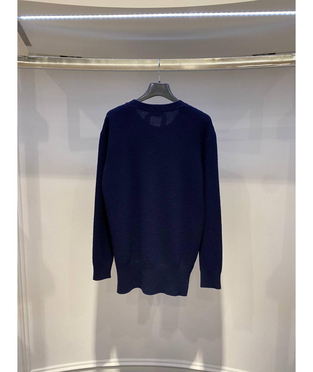 NO. 21 Темно-синий шерстяной джемпер / свитер, фото 3