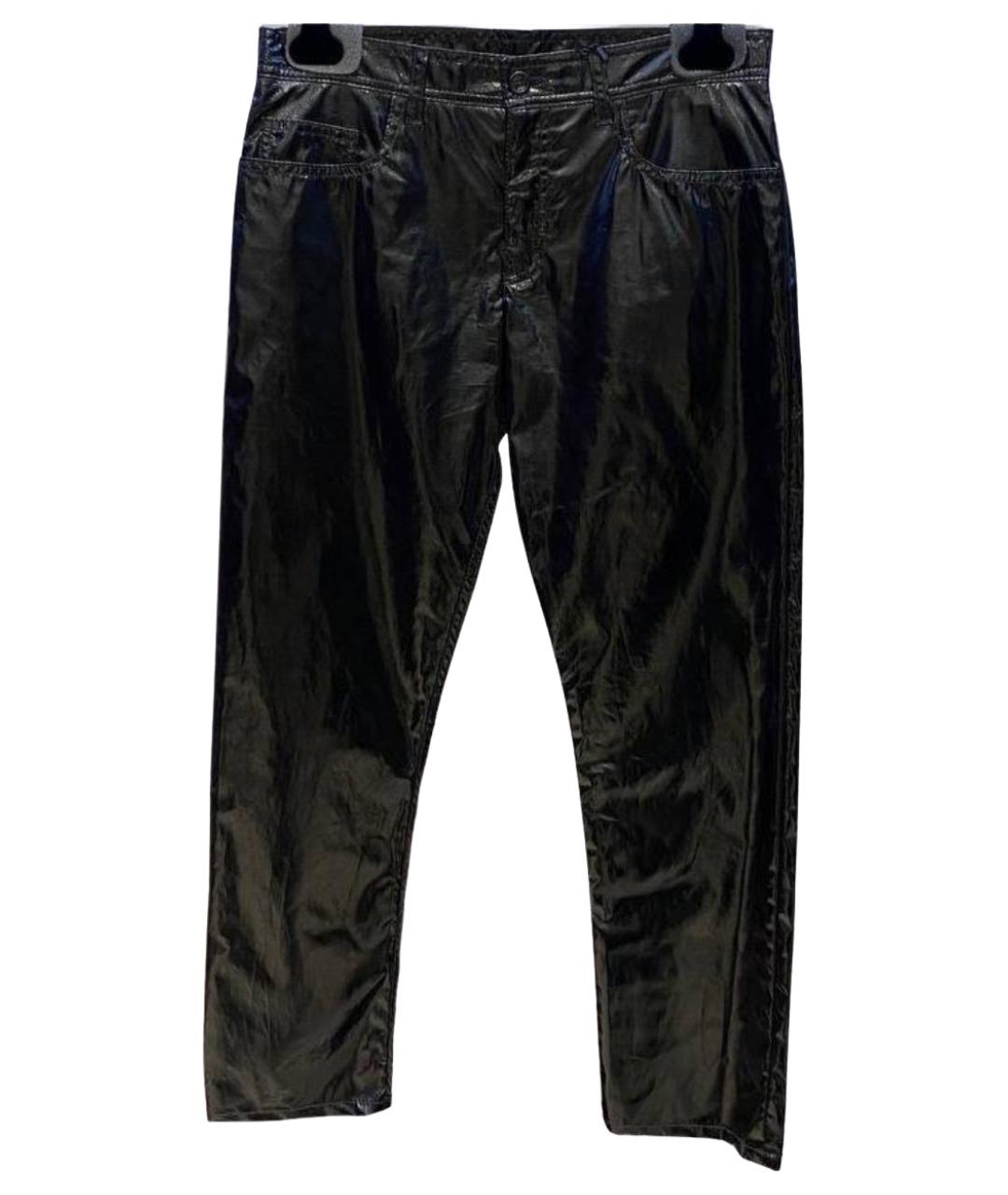 NO. 21 Черные синтетические прямые брюки, фото 1