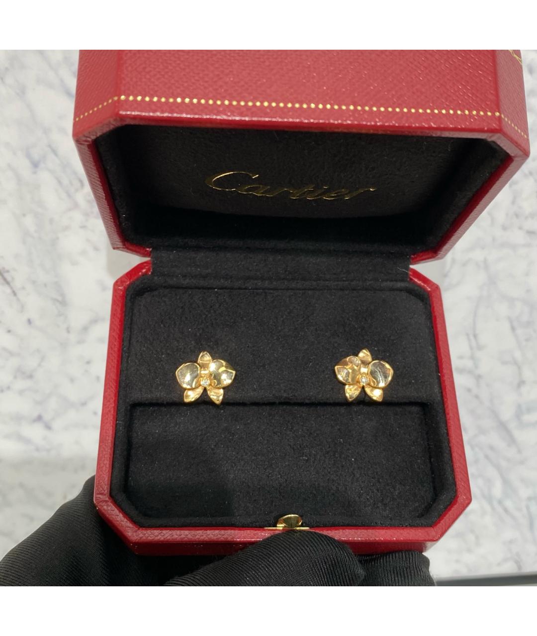 CARTIER Золотые серьги из розового золота, фото 2