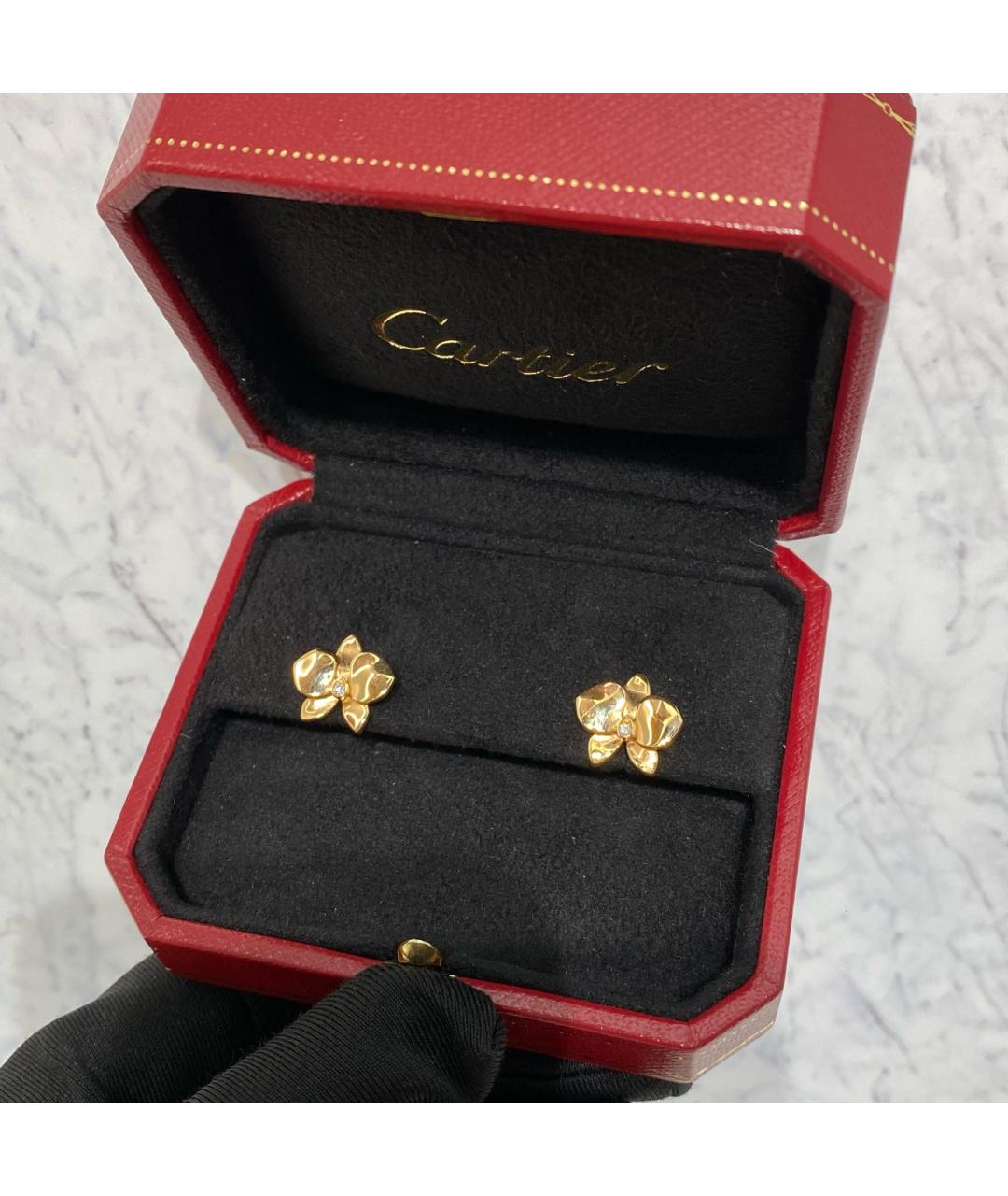 CARTIER Золотые серьги из розового золота, фото 4