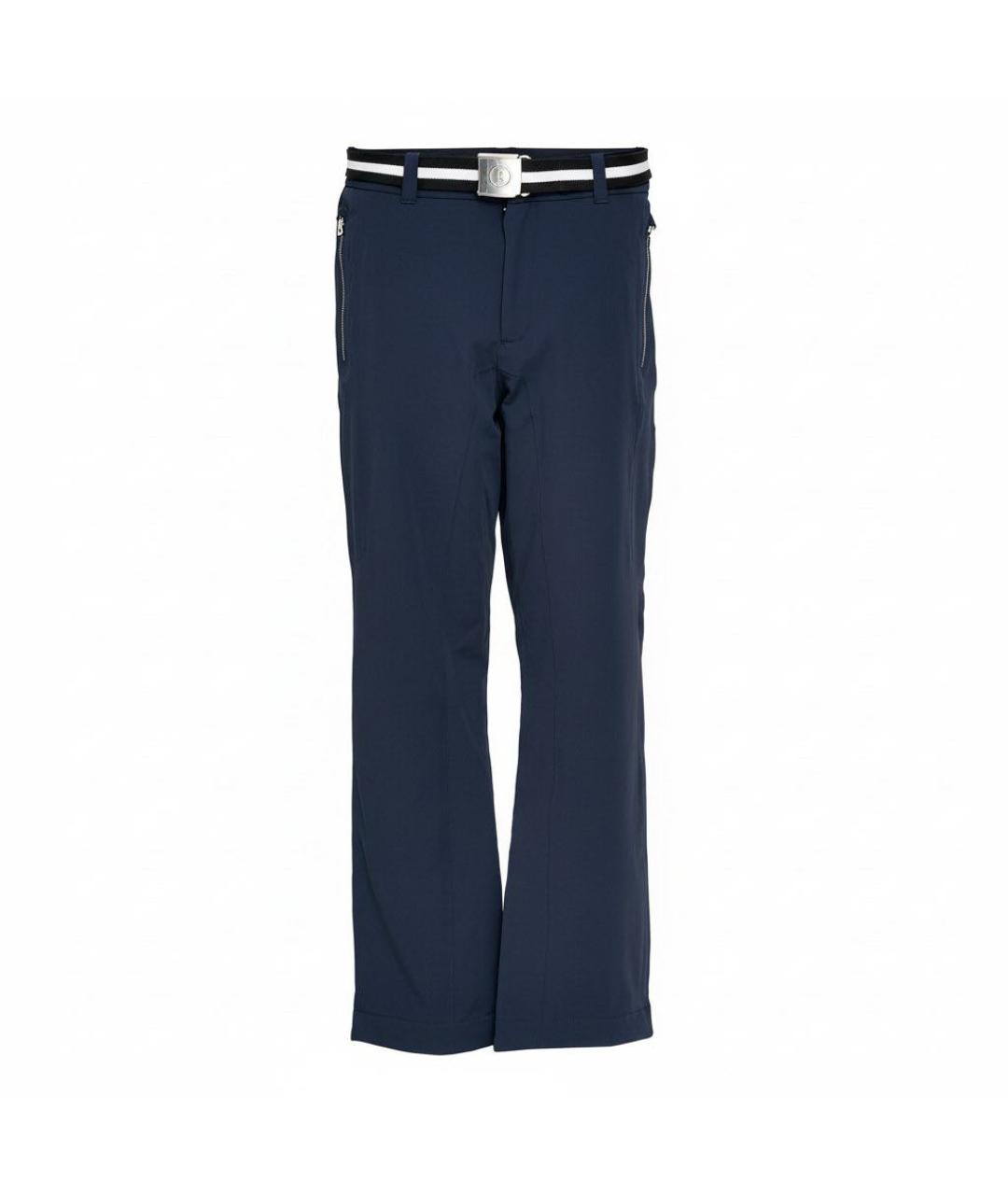 BOGNER Темно-синие полиамидовые классические брюки, фото 5