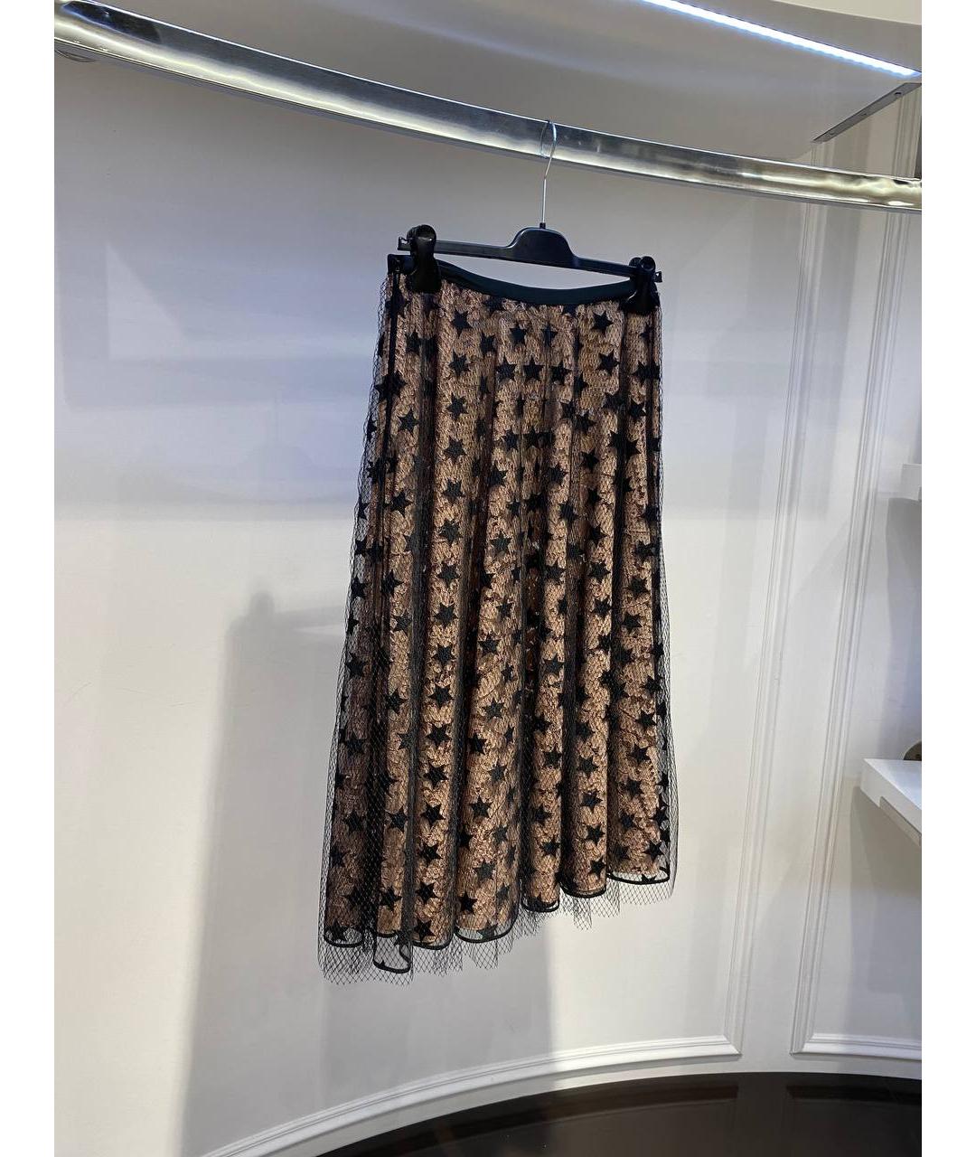 NO. 21 Коричневая синтетическая юбка миди, фото 2