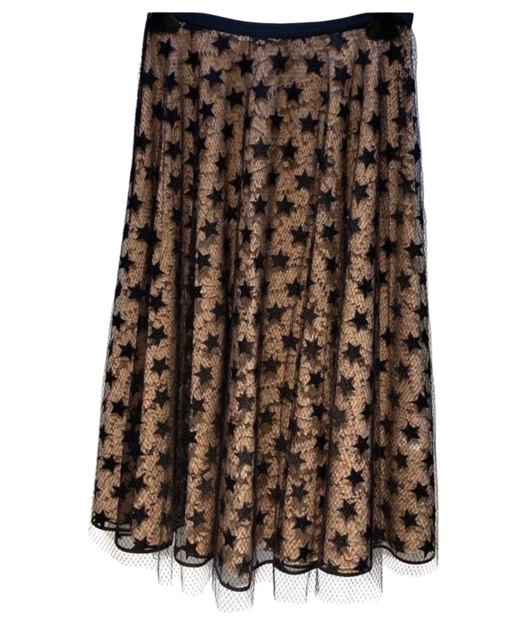 NO. 21 Коричневая синтетическая юбка миди, фото 1