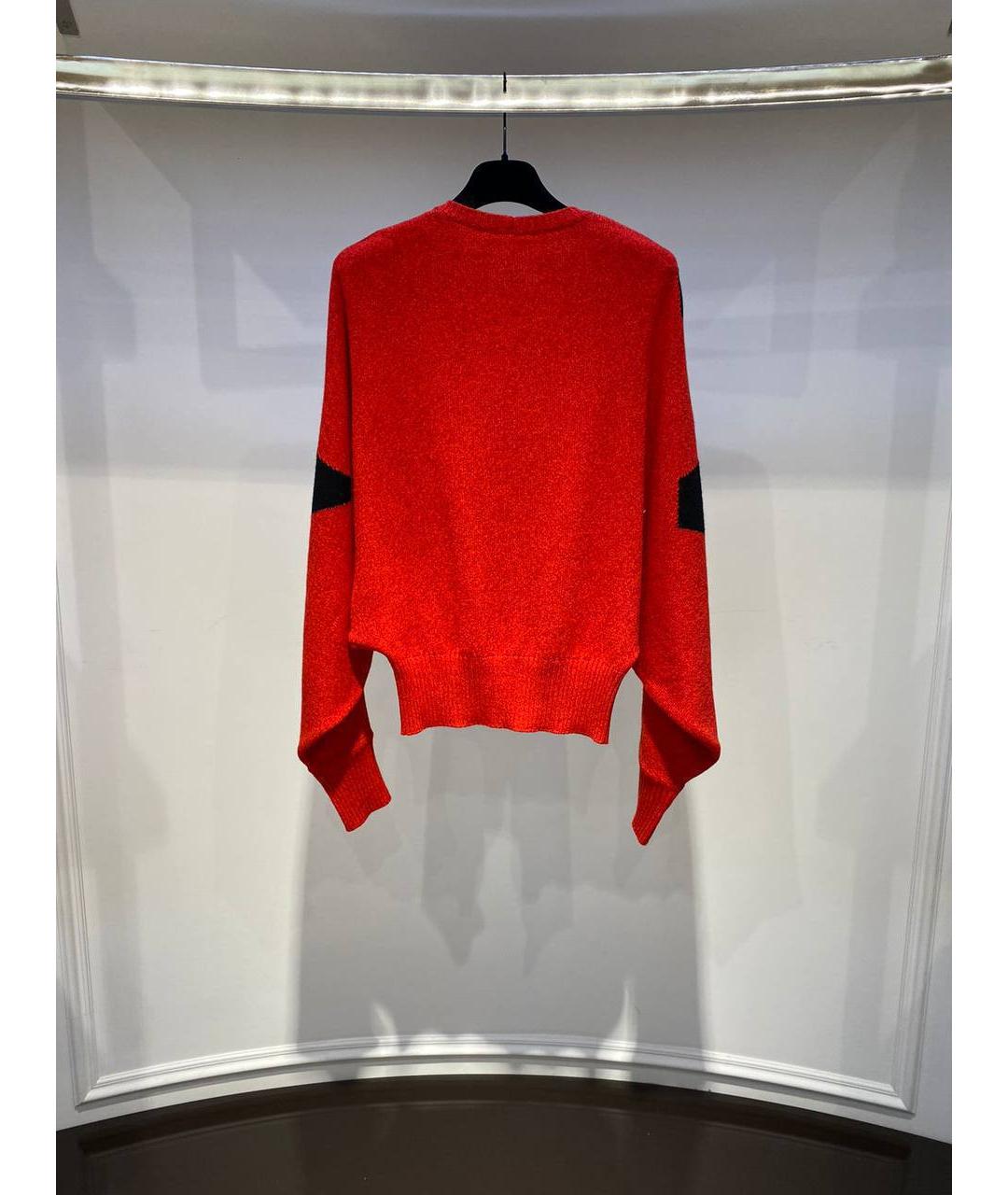 NO. 21 Красный шерстяной джемпер / свитер, фото 3