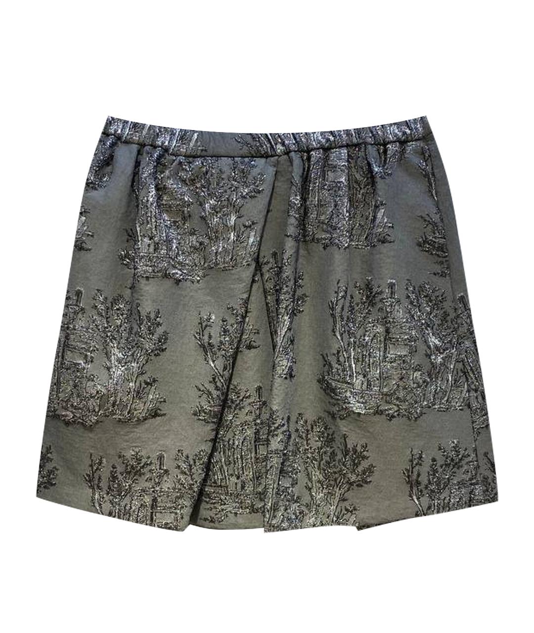 NO. 21 Серая полиамидовая юбка мини, фото 1