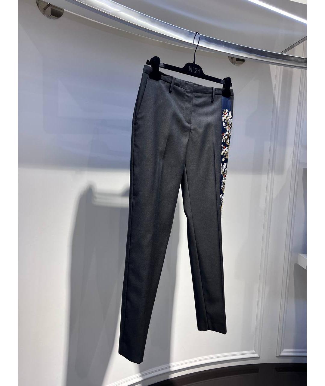 NO. 21 Антрацитовые прямые брюки, фото 3