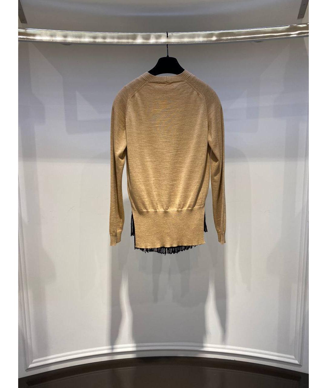 NO. 21 Бежевый шерстяной джемпер / свитер, фото 3