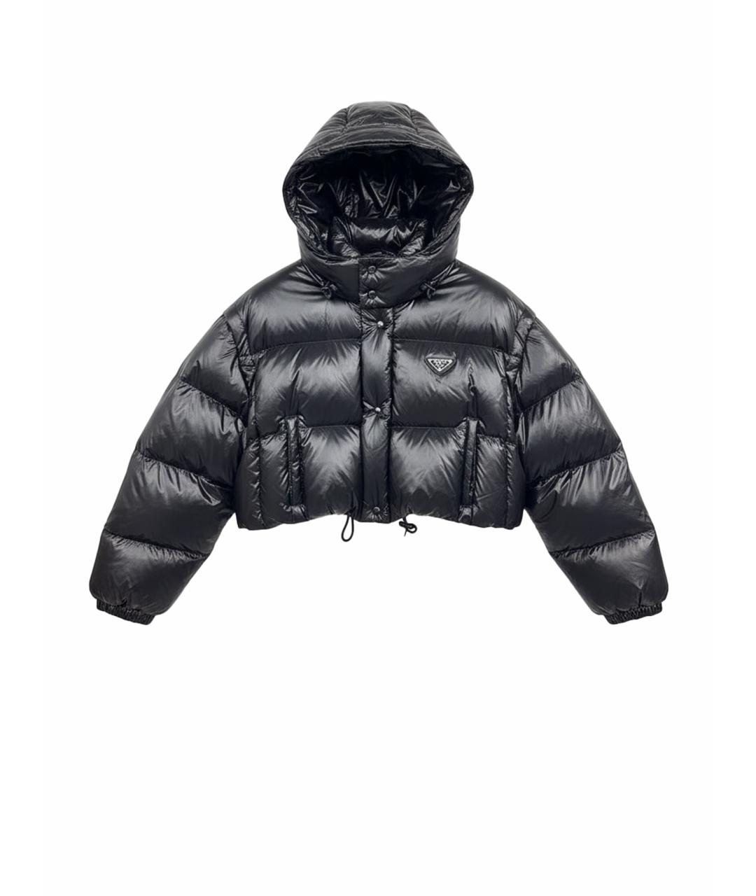PRADA Черный синтетический пуховик, фото 1