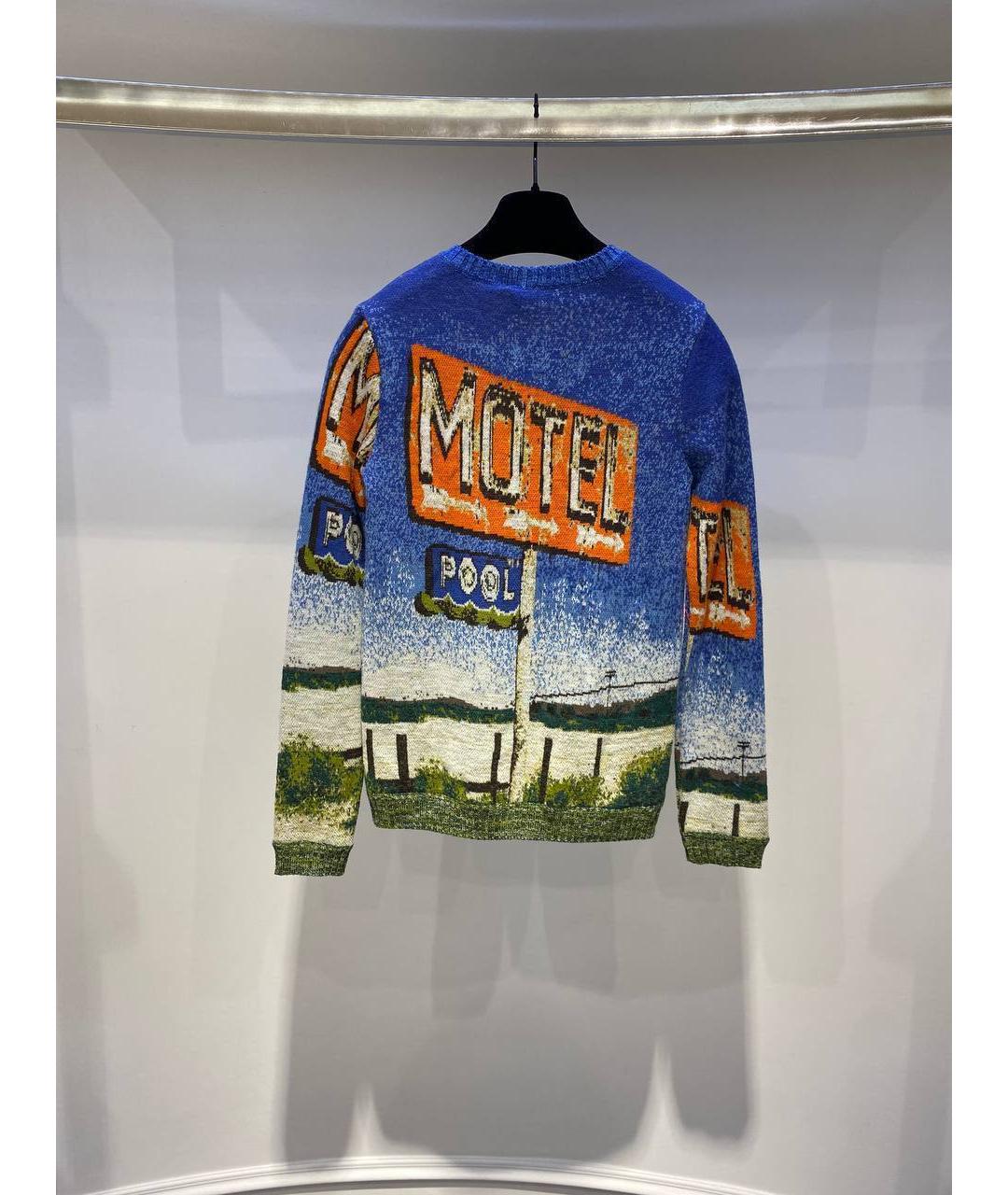 NO. 21 Синий шерстяной джемпер / свитер, фото 3