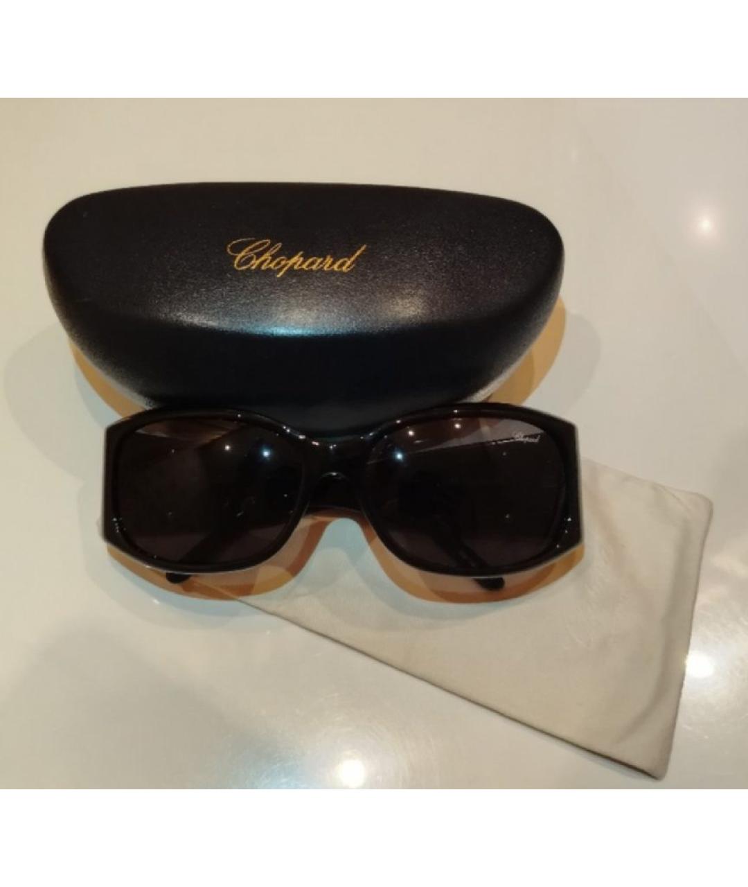 CHOPARD Черные пластиковые солнцезащитные очки, фото 4