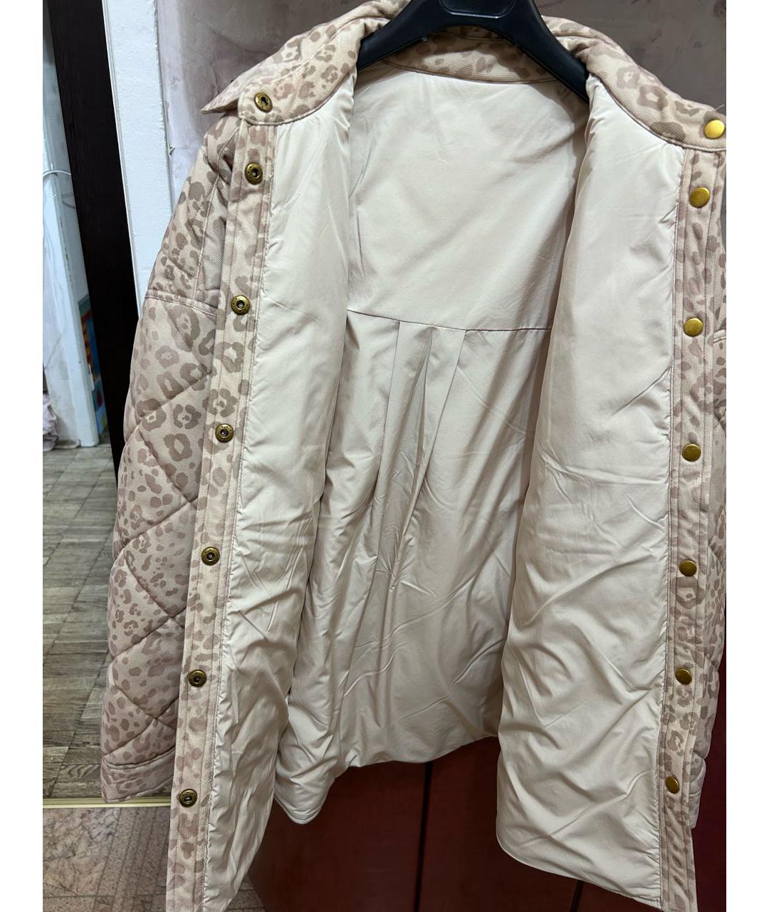 TWIN-SET Бежевая полиэстеровая куртка, фото 4