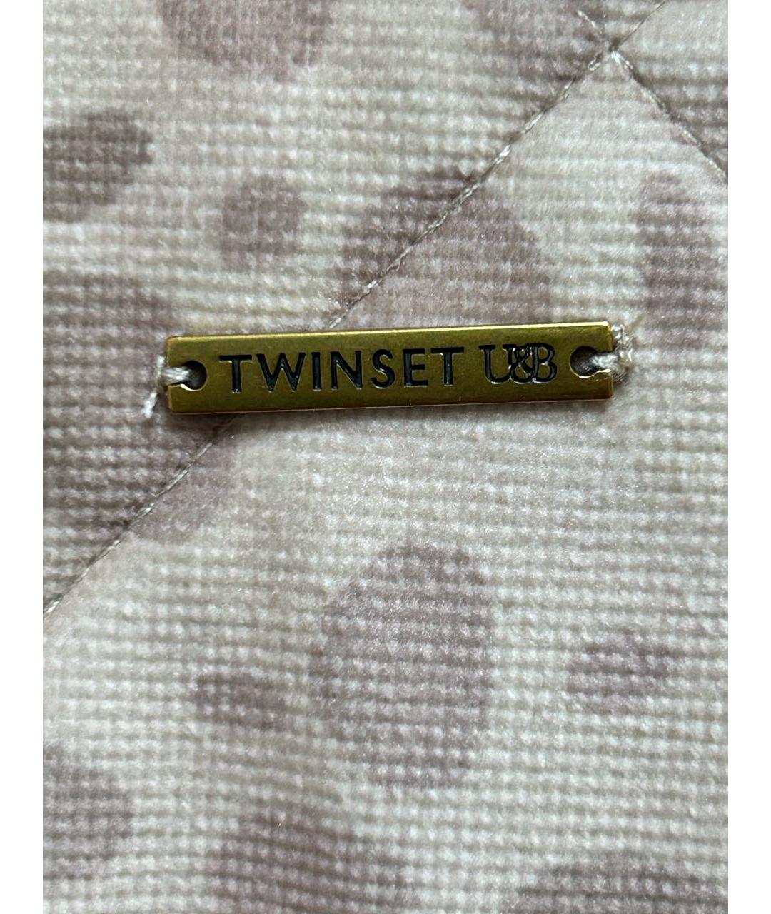 TWIN-SET Бежевая полиэстеровая куртка, фото 6