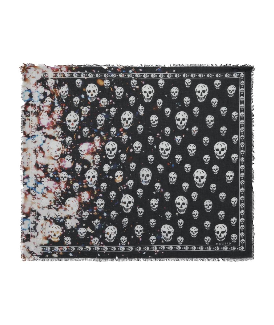 ALEXANDER MCQUEEN Черный шарф, фото 1