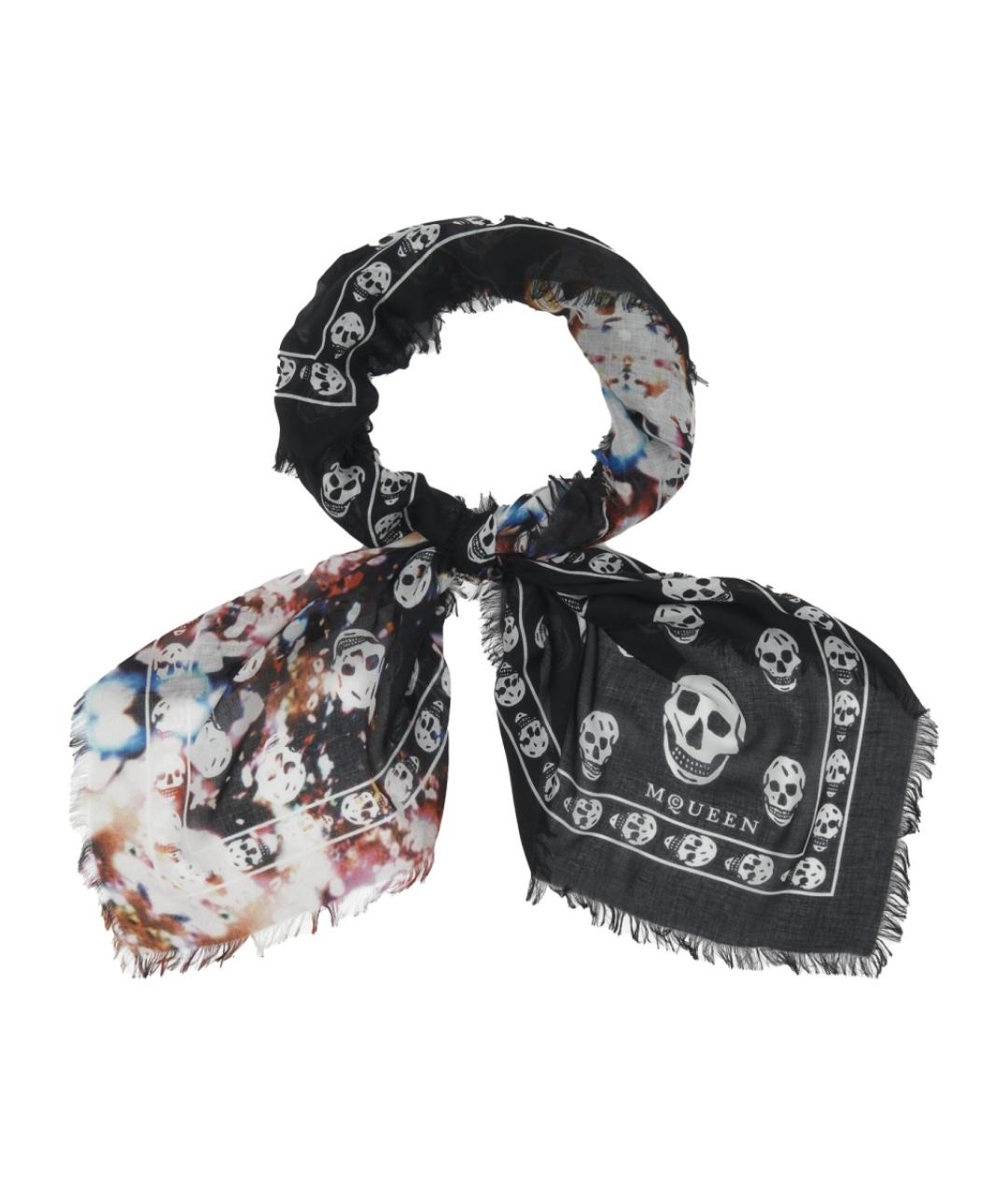 ALEXANDER MCQUEEN Черный шарф, фото 2