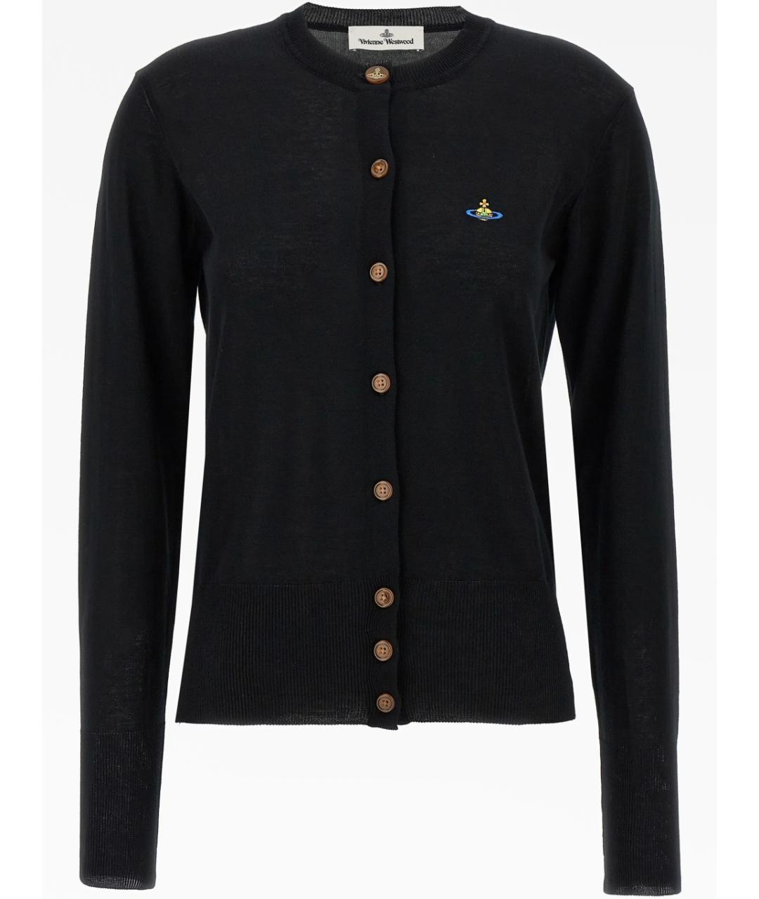 VIVIENNE WESTWOOD Черный хлопковый кардиган, фото 6