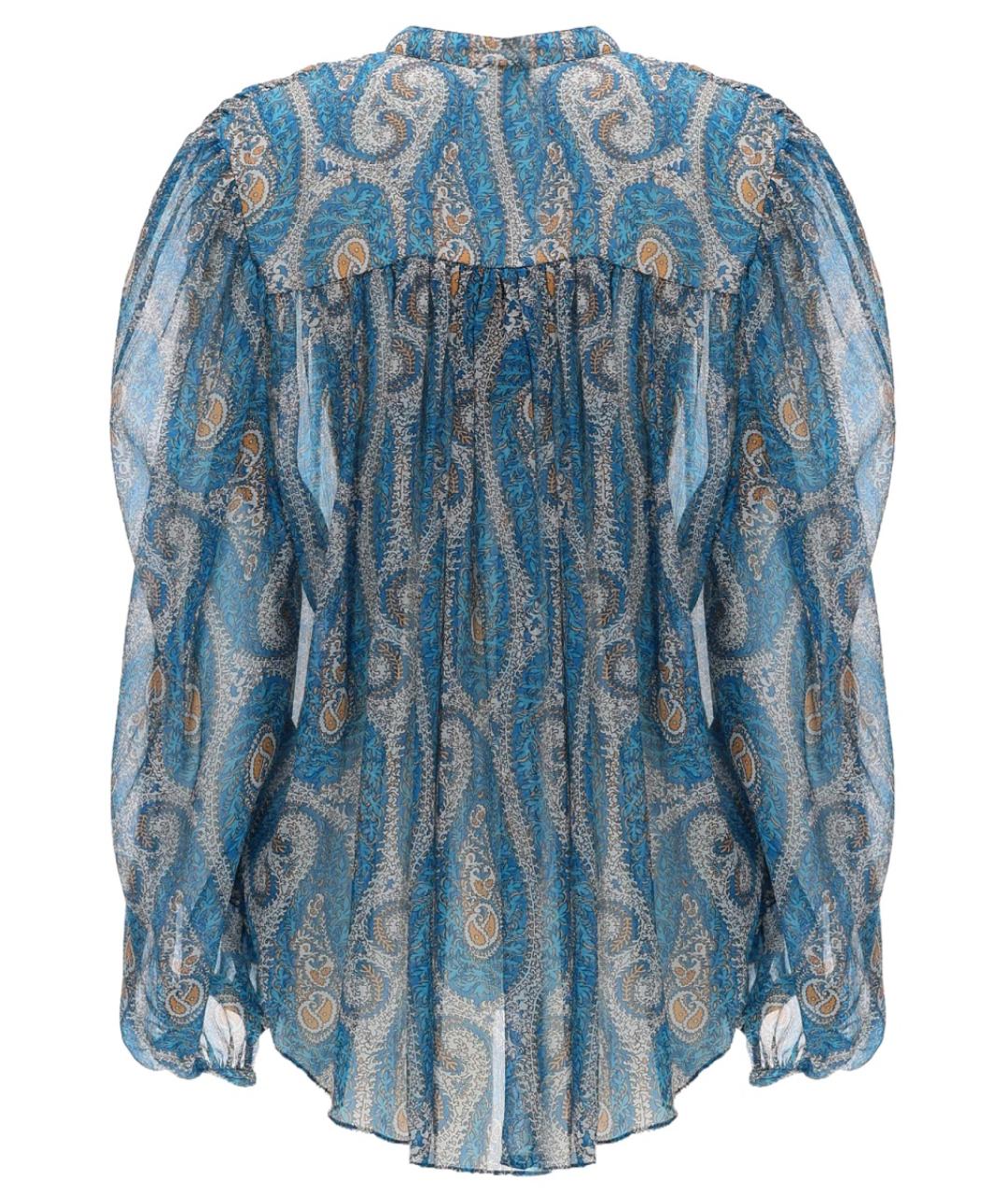 ETRO Синяя шелковая блузы, фото 2